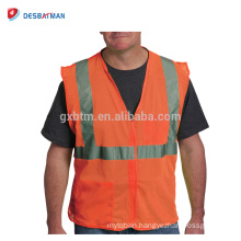 Safety Class 2 Orange Ultra Cool Hi Vis Vest 360 Degree Reflective Mesh Jacket Waistcoat With Pockets And Custom Logo Printing